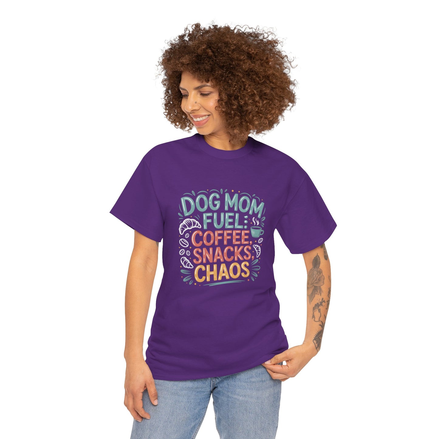 Dog Mom Fuel: Coffee, Snacks, Chaos T-Shirt