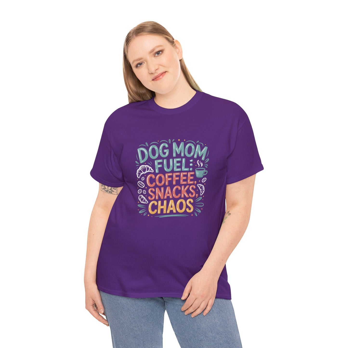 Dog Mom Fuel: Coffee, Snacks, Chaos T-Shirt