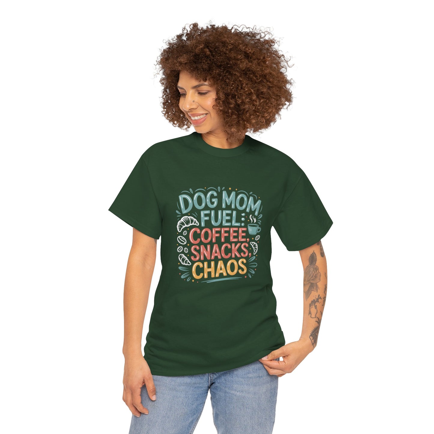 Dog Mom Fuel: Coffee, Snacks, Chaos T-Shirt
