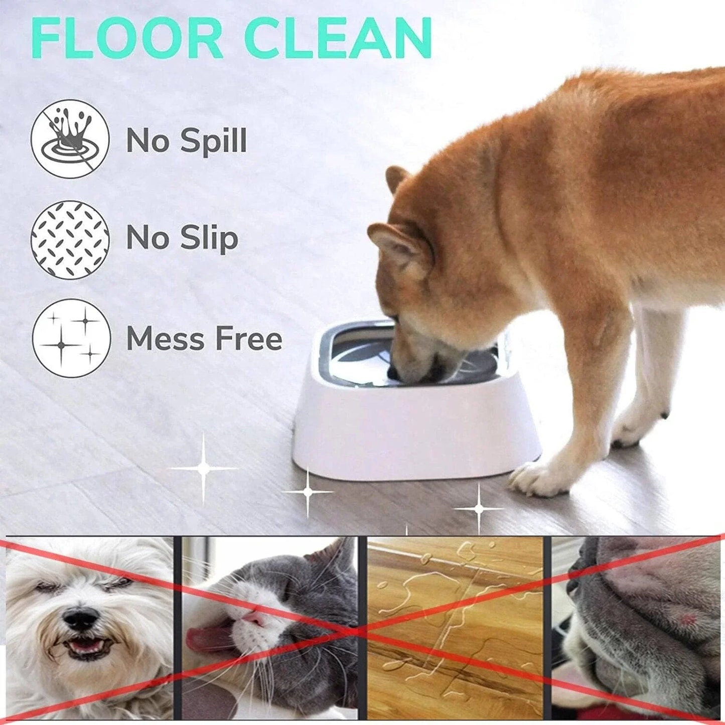 No-Spill Pet Water Bowl - HarnessBuddy