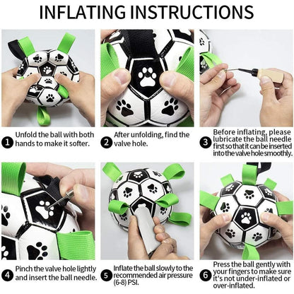 Inflatable Soccer Ball Dog Toy - HarnessBuddy